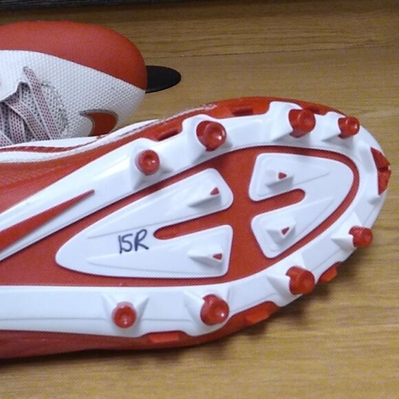 New Nike Alpha Nike skin Cleats size 13.5 red white
